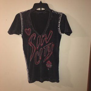 Affliction Sin City Women's Small T-Shirt